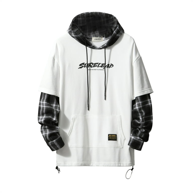 Contrast color hoodie hotsell