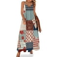 thumbnail image 1 of Patchwork Quilt Pattern Sleeveless Dress Dresses Women Summer Women's Summer Clothing, 1 of 9