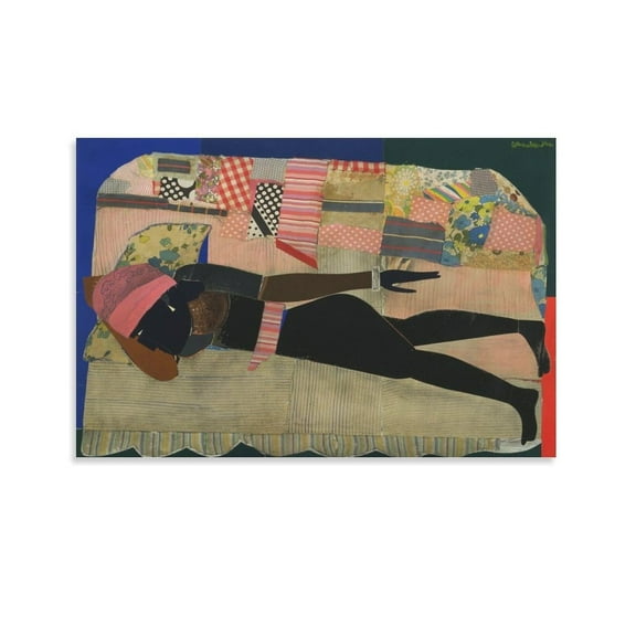 Patchwork Quilt by Romare Bearden Canvas Art Poster And Wall Art Picture Print Modern Family Bedroom Decor Posters