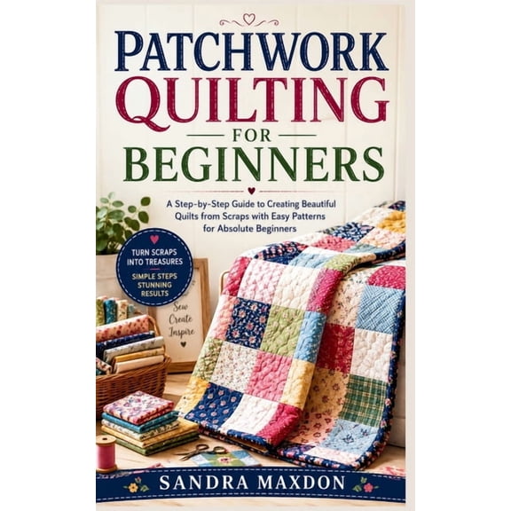 Patchwork Quilting for Beginners: A Step-by-Step Guide to Creating Beautiful Quilts from Scraps with Easy Patterns for A, (Paperback)