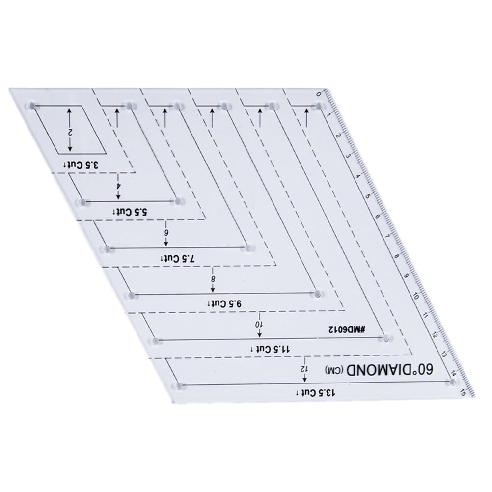 Patchwork Ruler 60 Degree DIY Quilting Ruler Patchwork Acrylic Template ...