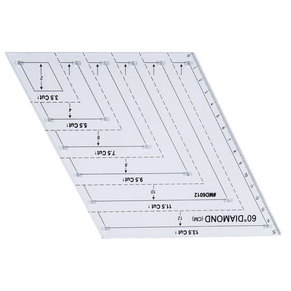 Patchwork Ruler 60 Degree DIY Quilting Ruler Patchwork Acrylic Template Sewing Accessories