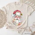 thumbnail image 1 of Patchwork Santa Claus T-Shirt, Retro Christmas Holiday Tee, 1 of 10
