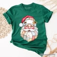 thumbnail image 1 of Patchwork Santa Claus T-Shirt, Retro Christmas Holiday Tee, 1 of 10