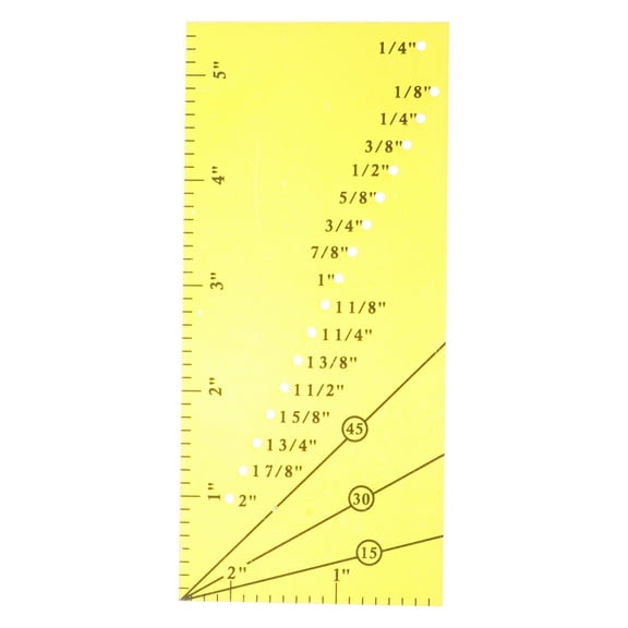 ifundom Yellow Plastic Perforated Seam Ruler for Patchwork Sewing Measuring Tool 1 Piece