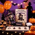 thumbnail image 1 of Patchwork Skeleton Witch DIY Sewing Kit Beginner-Friendly Doll Making Set with Gothic Cute Plush Halloween Craft Activity for Adults Teens Spooky Room Decor Gift, 1 of 5