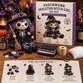 thumbnail image 1 of Patchwork Skeleton Witch Girl DIY Kit, Halloween DIY Patchwork Skeleton Set with 7 Styles Doll Making, Handmade Decor Ornament Gift for Craft Lovers, Beginner Sewing Project (cc1), 1 of 7