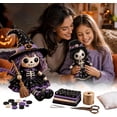 thumbnail image 1 of Patchwork Skeleton Witch Girl DIY Kit, Halloween DIY Patchwork Skeleton Set with 7 Styles Doll Making, Handmade Decor Ornament Gift for Craft Lovers, Beginner Sewing Project (CC1), 1 of 8
