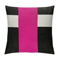 thumbnail image 1 of Patchwork Striped Throw Pillow Covers Hot Pink Black Stripes Pillow Covers Aesthetic Geometric Soft Cushion Cases For Kids Women Rustic Bedroom Home Office Sofa Bed, 1 of 5