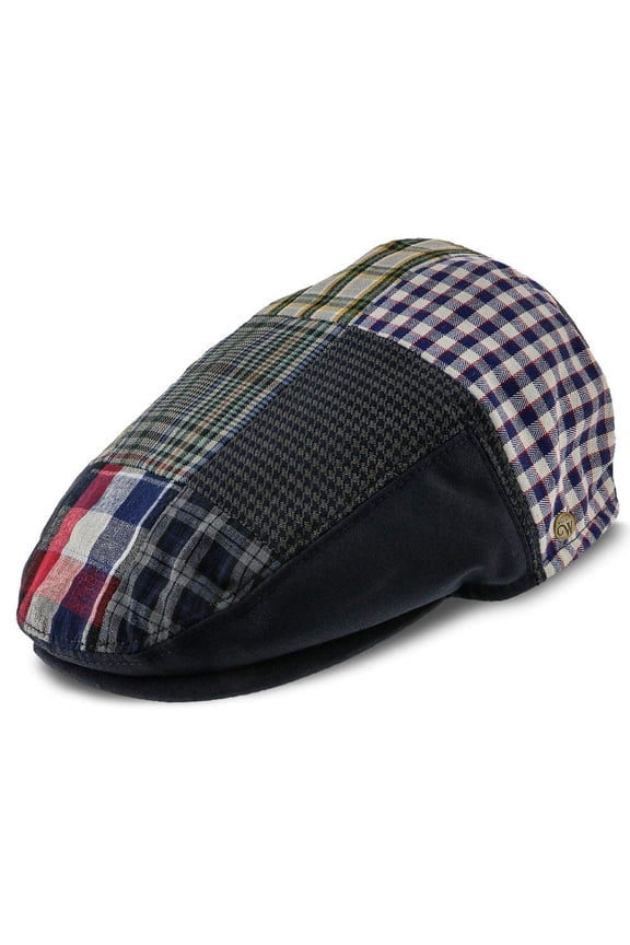 Patchwork - Walrus Hats Navy Plaid Patchwork Polyester Kids Ivy Cap (Toddler, Boys, Youth)