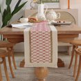thumbnail image 1 of Patchwork burlap table pants Farmhouse style, Country style woven cotton crochet lace, Bohemian style, 63" - style:style3;, 1 of 5