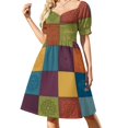 thumbnail image 1 of Patchwork chakra symbols Sleeveless Dress luxury dress dresses for women 2024 luxury designer party, 1 of 6