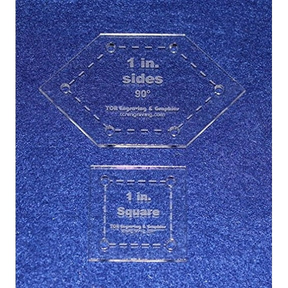 Patchwork of the Crosses 1" -2 pc set Templates Acrylic 1/8" Quilting/Sewing