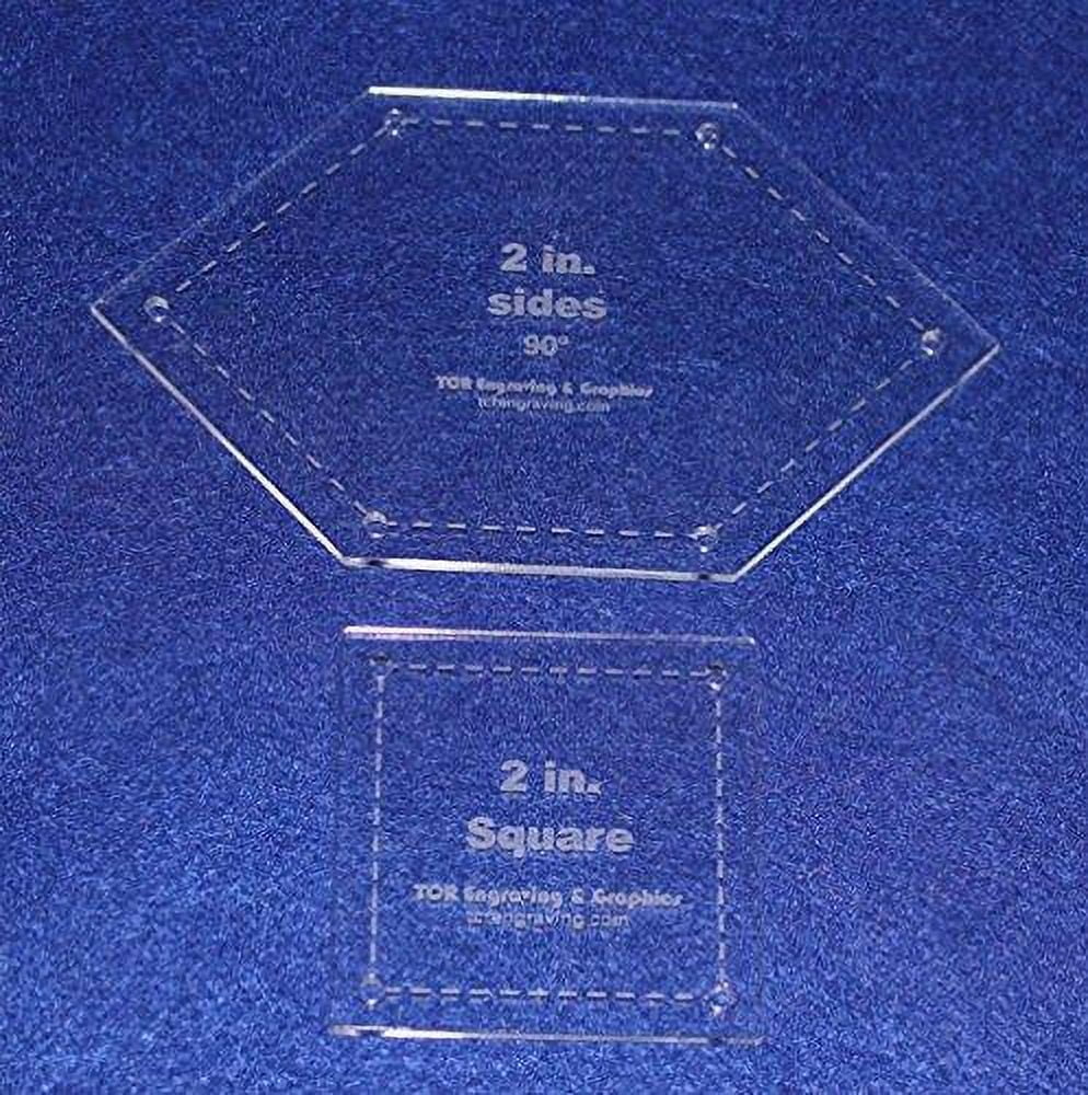 Patchwork of the Crosses 2" 2 pc set Templates Acrylic 1/8" Quilting/Sewing