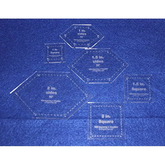 Patchwork of the Crosses 6 pc set Templates Acrylic 1/8" Quilting/Sewing