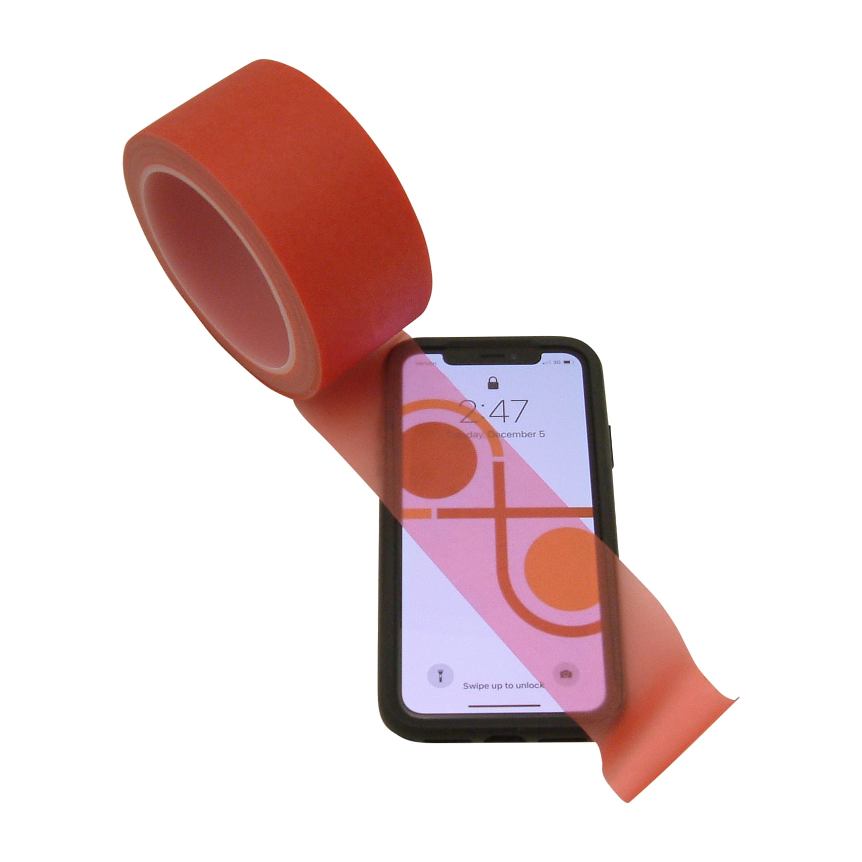 Patco 3900R Embossed Removable Protective Film Tape: 2 in x 36 yds. (Tinted Red)