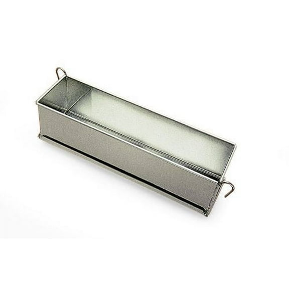 Pate Terrine Mold with hinges, Tinned Steel, 3" Wide x 3" High - 16" Long