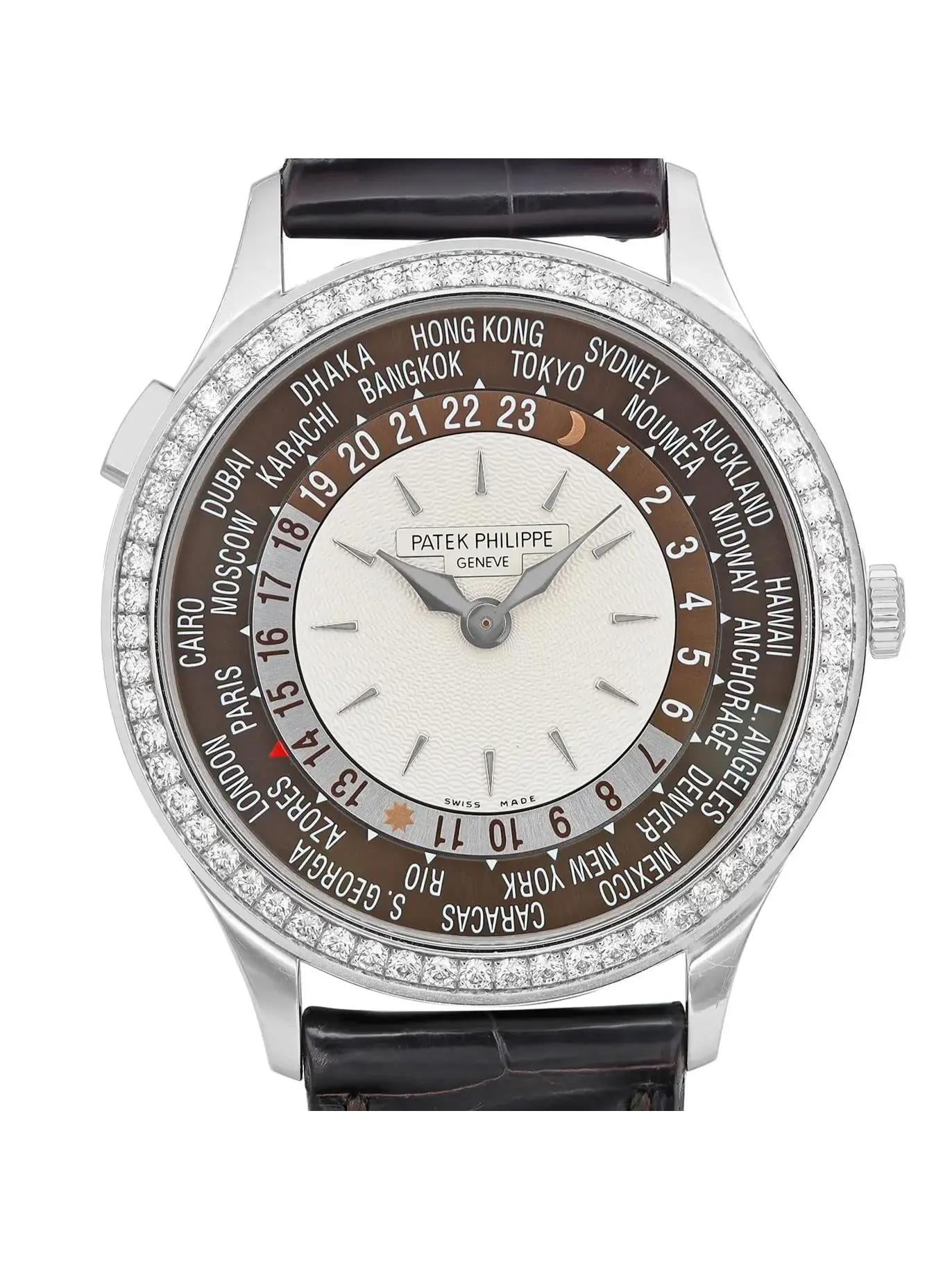 Patek Philippe World Time 18K White Gold Opaline Dial Automatic