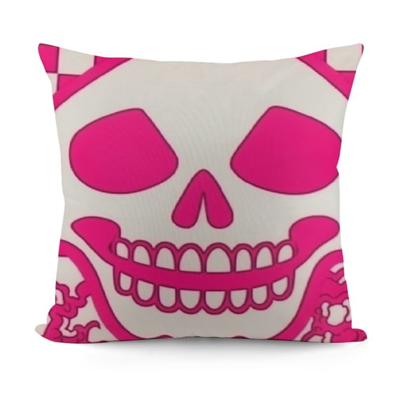 Patela Smile Face Throw Pillow Covers Hot Pink Preppy Pillow Case Cute Aesthetic Room Decor Stuff for Teen Girls Bedroom Home Sofa