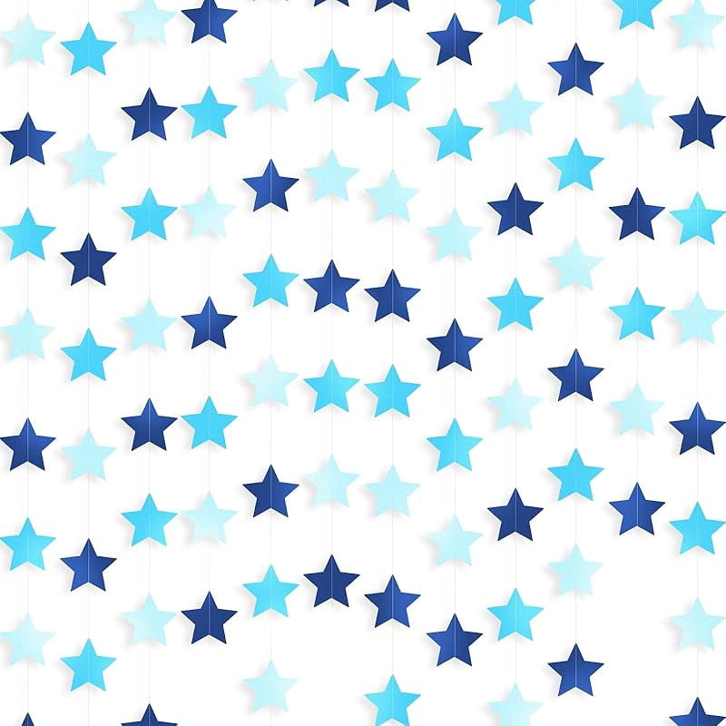 Glitter Star Garland Banner Decoration, 130 Feet Bright Star Hanging