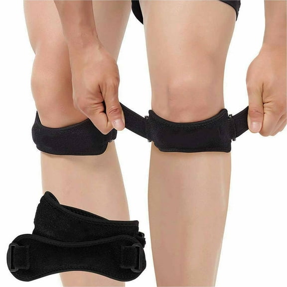 Patella Tendon Knee Strap 2 Pack, Knee Pain Relief Support Brace | Stabilization for Hiking, Soccer, Basketball, Running, Jumpers Knee, Tennis, Tendonitis, Volleyball, Squats