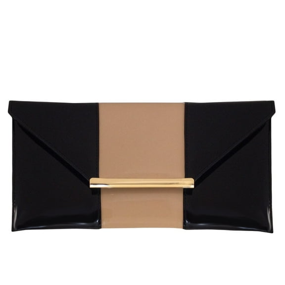 Patent Color Block Envelop Clutch