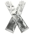 thumbnail image 1 of SWETRACE Style Shiny Wet Look Gloves Silver 1 Pair 17.29X3.34X0.12in, 1 of 7