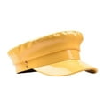 thumbnail image 1 of Patent Leather Hat Women Solid Yellow Fashion Hats Ladies Flat Cap Spring Autumn Female Brand Sailor Hat ,Fashion Design, 1 of 7