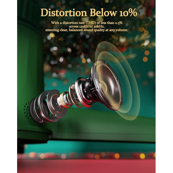 Patent Pending Musical Rotating Christmas Tree Stand, UL Certified Up to 9ft 120 lb Artificial Christmas Tree with Speaker, Spinning Stand with Remote, Fit for 1.25-2" in Tree Poles - 800W$$