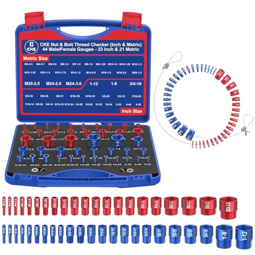 Bolt Nut Thread Checker Inch & Metric Thread Tester Bolt 44 Male/Female Bolt Nut Thread Checker Inch & Metric Thread Tester Bolt 44 Male/Female