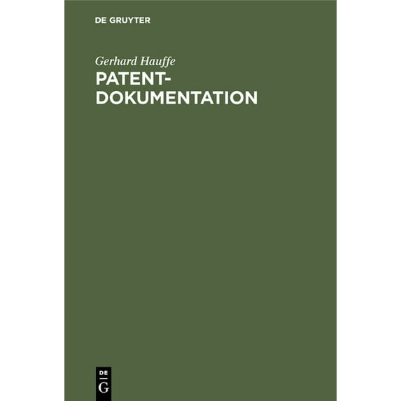 Patentdokumentation, (Hardcover)