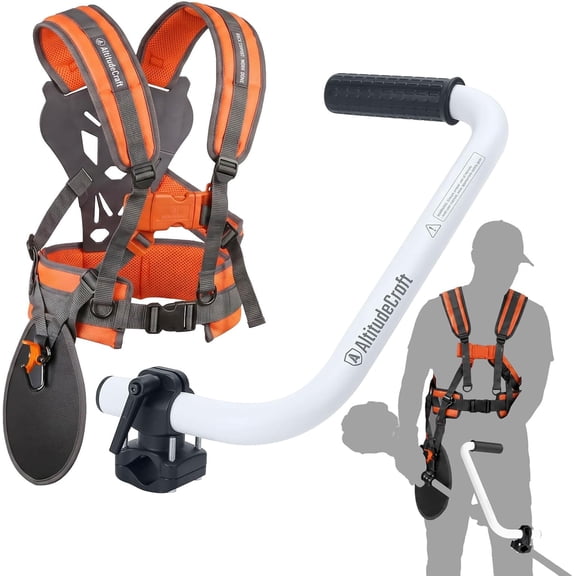 Patented Weed Eater Handle Extension, Ergonomic Back Saver String Trimmer Handle Grip, Aircraft-Grade Aluminum, Universal Fit Round & Square Shaft, Tall Person Friendly for Lawn Care