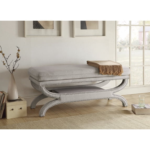 Patently Trendy Bench, Light Gray
