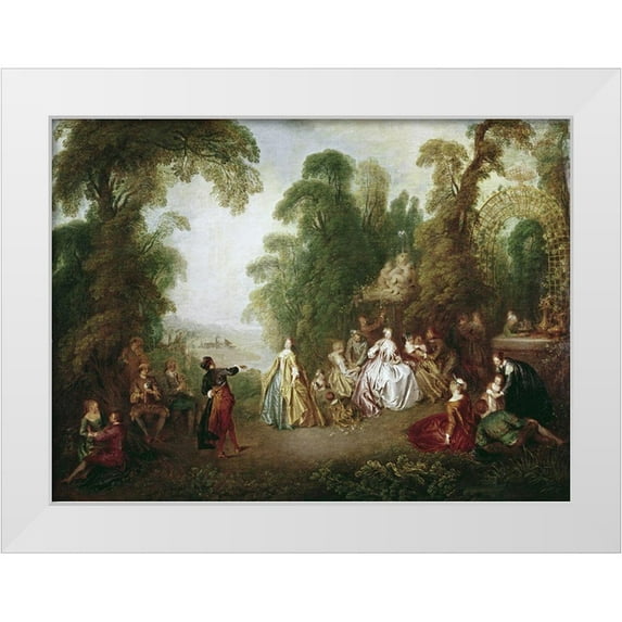 Pater, Jean-Baptiste 24x19 White Modern Wood Framed Museum Art Print Titled - Dance