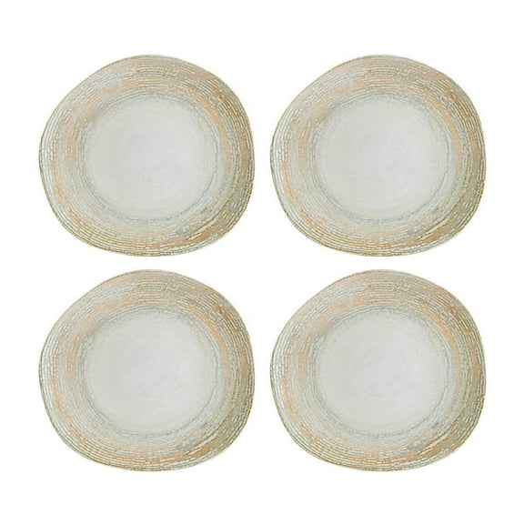 Patera 6" x 5.5" Organic Decorated Porcelain Plate (Set of 4)