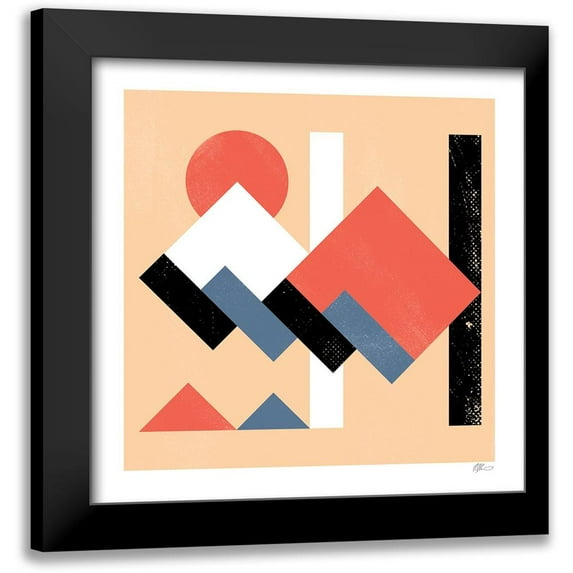 Paterson, Robert John 20x20 Black Modern Framed Museum Art Print Titled - Shapes and Forms