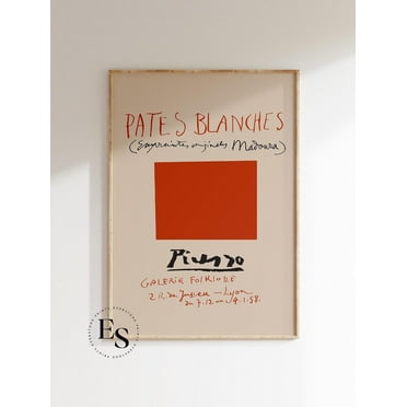 Pates Blanches Picasso Print, Picasso Exhibition, Minimalist Cubism Art, Modern Art Print, Picasso Print, Picasso Poster, Museum Print Wall Art, Modern Wall Decor, 8x12 UNFRAMED