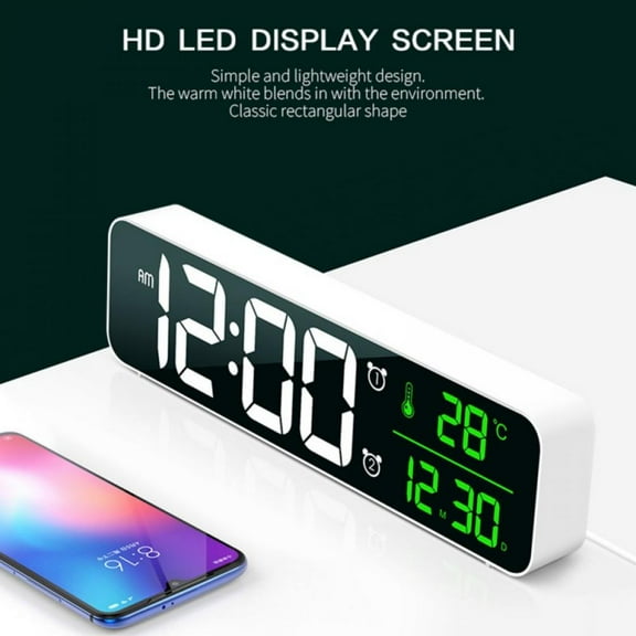 Patgoal Digital Alarm Clock/ Bedroom Clock/ Digital Wall Clock/ Digital/ Bedol Water-powered Clocks/ Loud Alarm Clock/ Alarm Clock App/ Kids Clock/ Alarm Clocks for Teens/ Alarm Clock with Charging