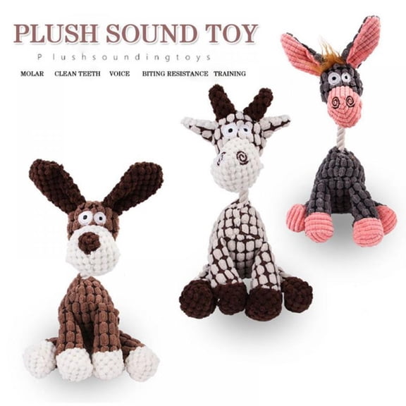 Patgoal Plush Squeaky Dog Toy, Multi-color, Large