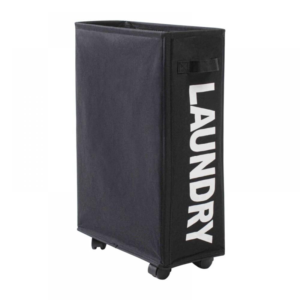 Patgoal Slim Canvas Rolling Laundry Hamper, Black