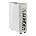 thumbnail image 1 of Patgoal Slim Canvas Rolling Laundry Hamper, Light Gray, 1 of 7