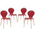 thumbnail image 1 of Path Dining Chair Set of 4 Red, 1 of 4