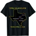thumbnail image 1 of Path Of Solar Eclipse 2024 Interactive Map Texas Eclipse T-Shirt, 1 of 3