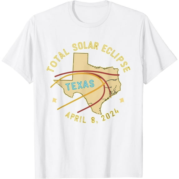 Path Of Solar Eclipse 2024 Interactive Map Texas Eclipse T-Shirt