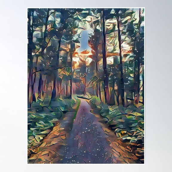 Path To Somewhere Poster Wall Art, Modern Wall Decor, 12x18 UNFRAMED