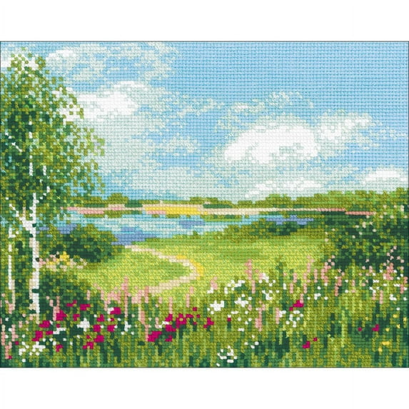 Path To The Lake Counted Cross Stitch Kit, 11.75" x 9.5", 10 Count