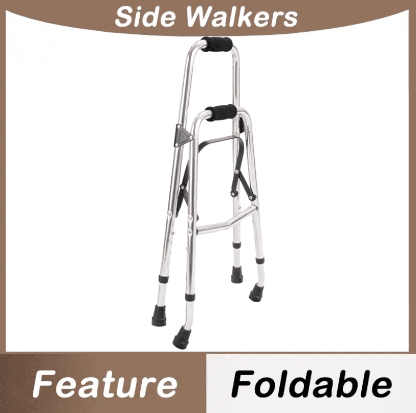 Path Way Comfortable Height Adjustable Folding Aluminum Hemi Walker