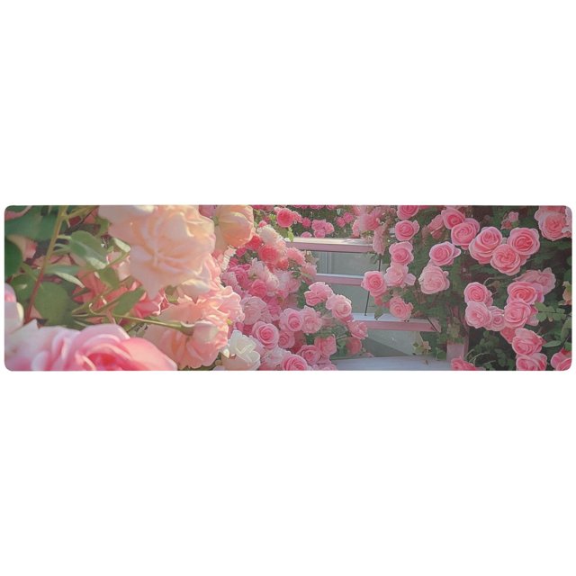 Path in Rose Flower Trivets Hot Pad Rectangle Pots Holder Kitchen Pans