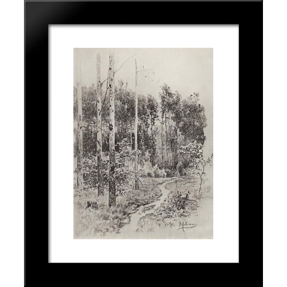 Path in the forest 20x24 Framed Art Print by Isaac Levitan