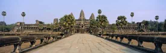 Path leading towards an old temple Angkor Wat Siem Reap Cambodia Canvas Art - Panoramic Images (36 x 12)